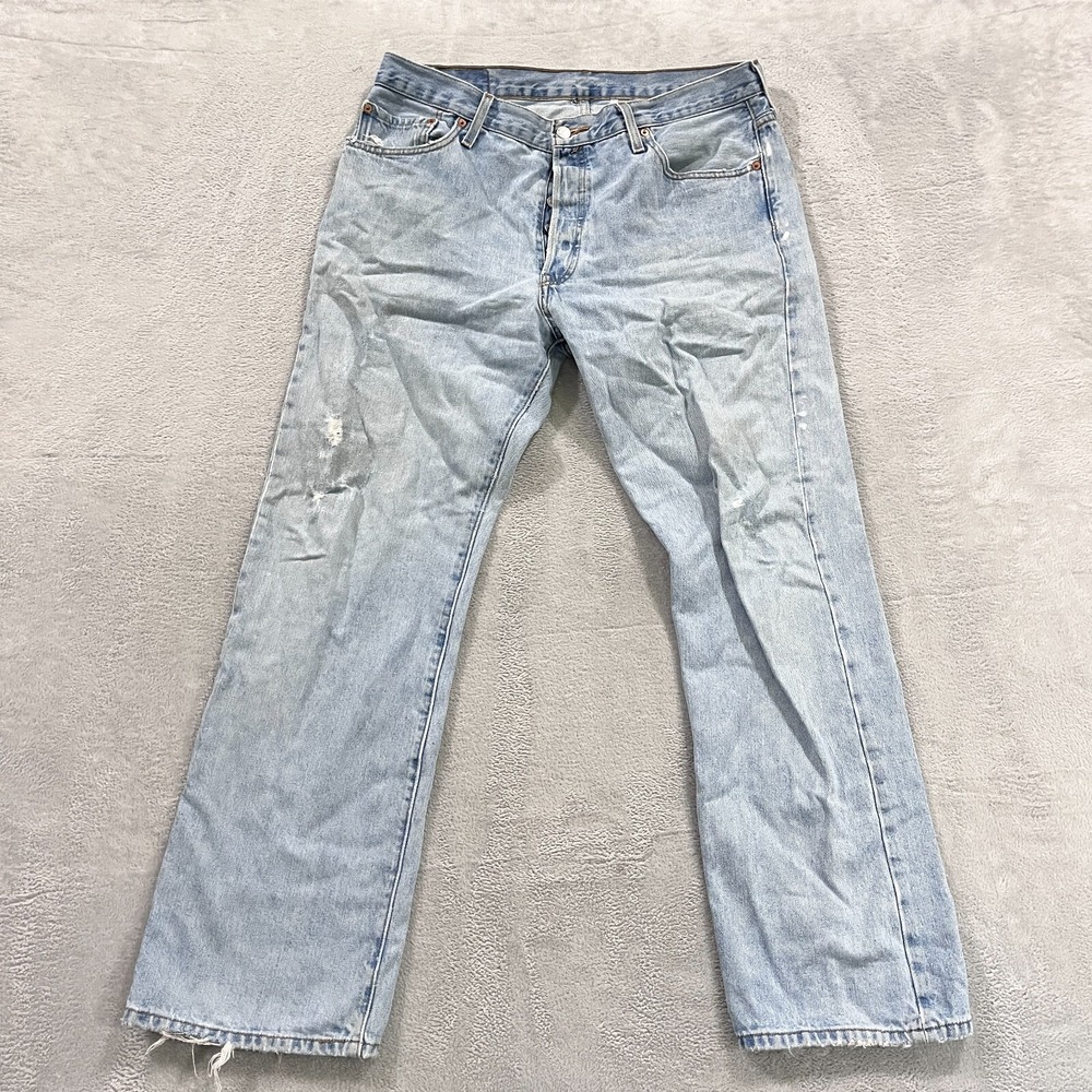 VTG Levi's 501XX Jeans Men 36x32 Denim Original Straight Button Fly Distressed